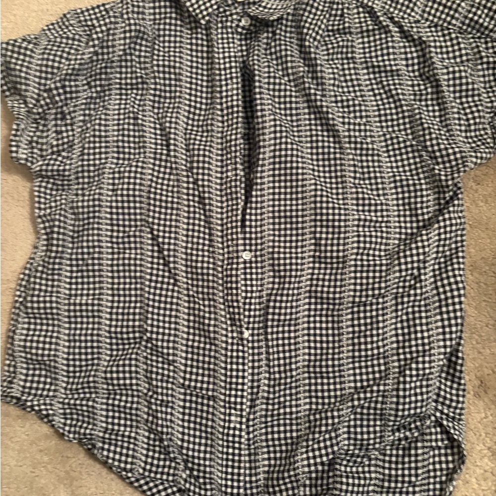 Cloth & Stone Monochrome Checkered Button-Down Shirt